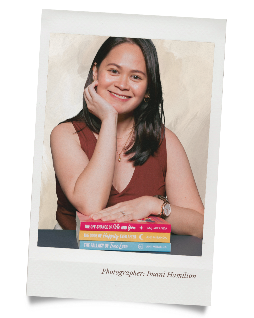 photograph of filipino romance author anj miranda